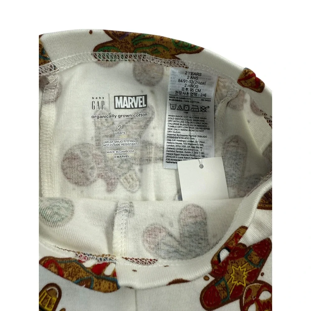 Baby Gap Marvel Gingerbread Man Pajamas Long Sleeve Pants Set Kids‎ Size 2